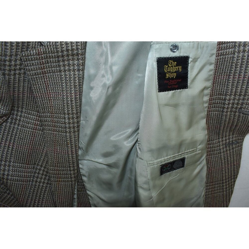 Kilgour French Stanbury Men's Sport Jacket Size 38R Tweed Blazer Wool Brown Coat - Picture 11 of 16